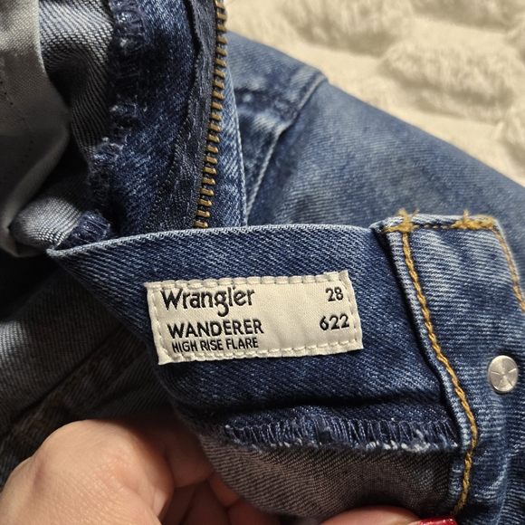 Wrangler Wanderer High Rise Trumpet Flare Jeans Womens 28x34 Western New - Picture 4 of 7